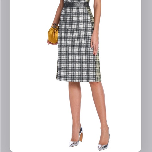 ANTONIO BERARDI
Metallic woven-paneled checked dress size Size: IT 44 US8 - Picture 10 of 12